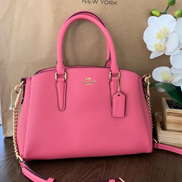 Pink Ruby Coach Emma Satchel Pink Coach Bags Coach Mini Sage